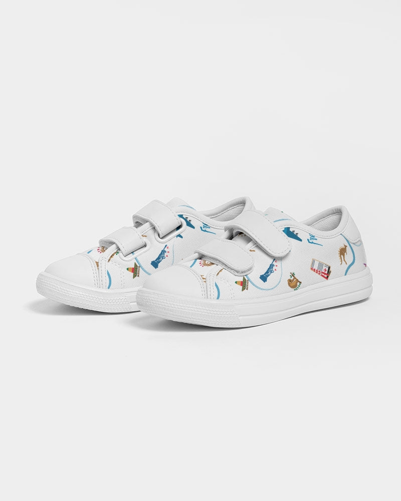 Passport Stamps Kids Velcro Sneaker