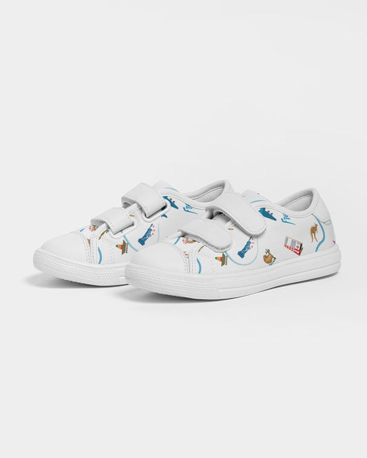 Passport Stamps Kids Velcro Sneaker