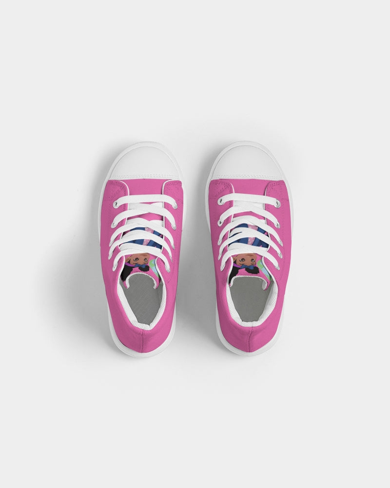 Globetrotter Kids High Top Canvas Sneaker (Globetrotter design on Tongue)
