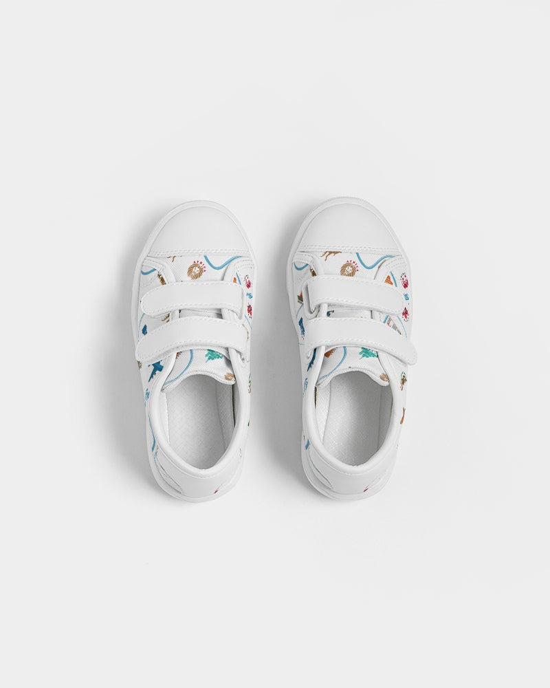 Passport Stamps Kids Velcro Sneaker