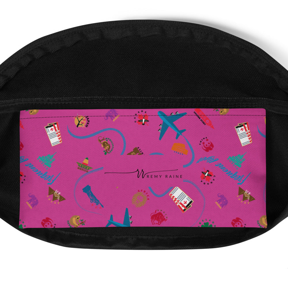 Passport Stamps Frequent Flyer Fanny Pack
