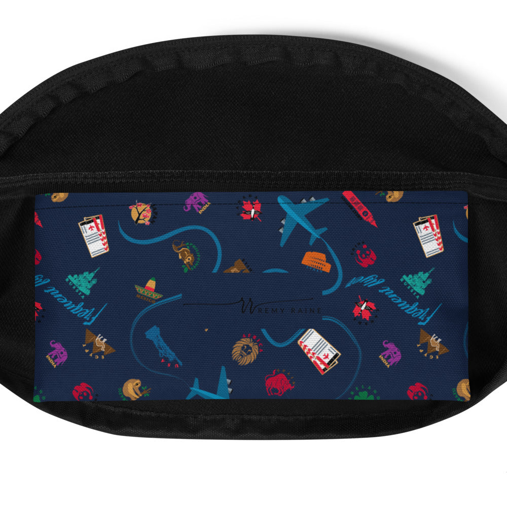 Passport Stamps Frequent Flyer Fanny Pack