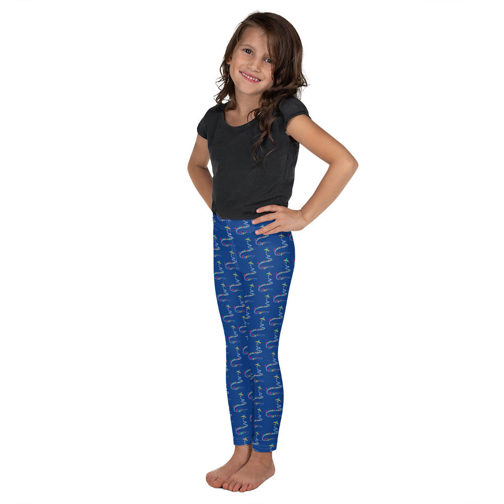 Frequent Flyer Kid's Leggings (blue)
