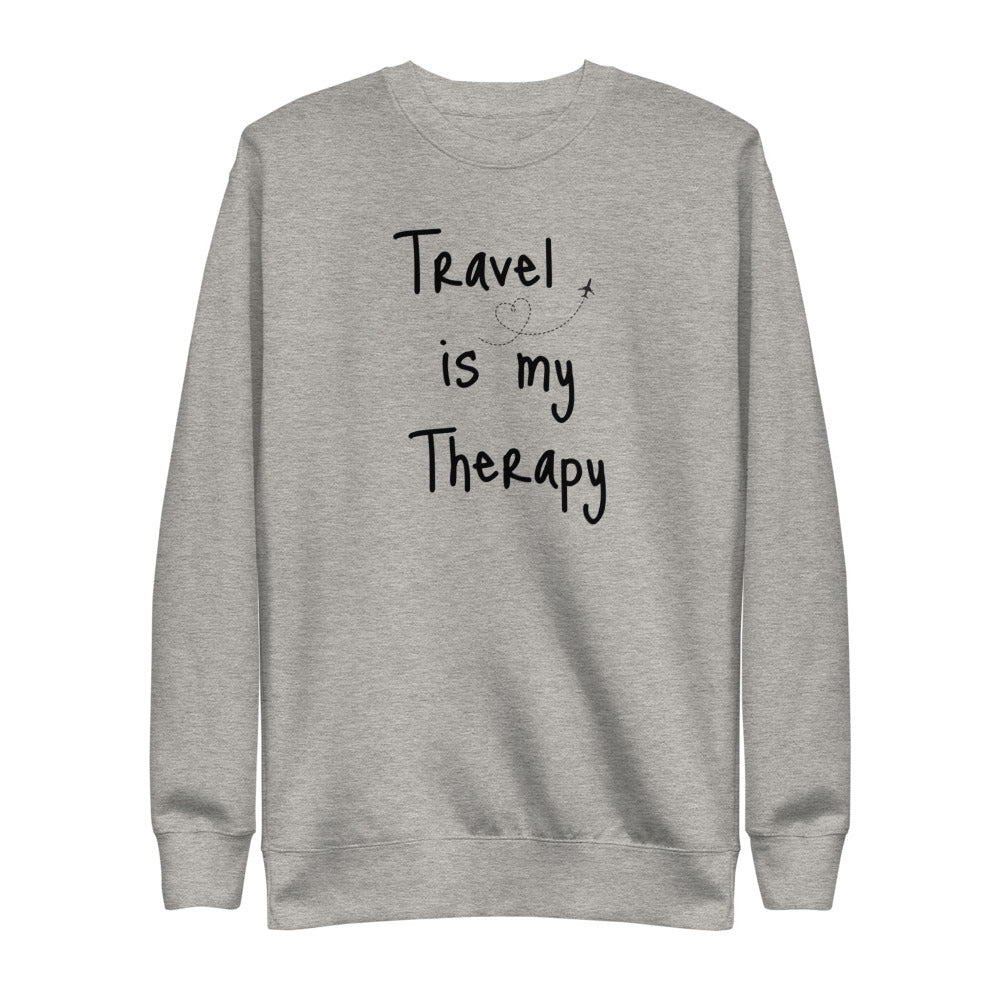 Travel is my Therapy Unisex Fleece Pullover (Adults)
