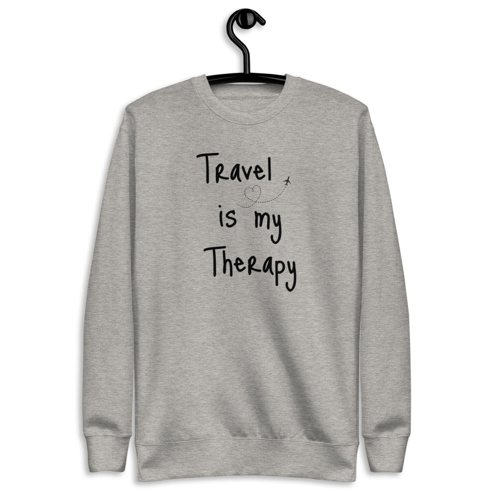 Travel is my Therapy Unisex Fleece Pullover (Adults)