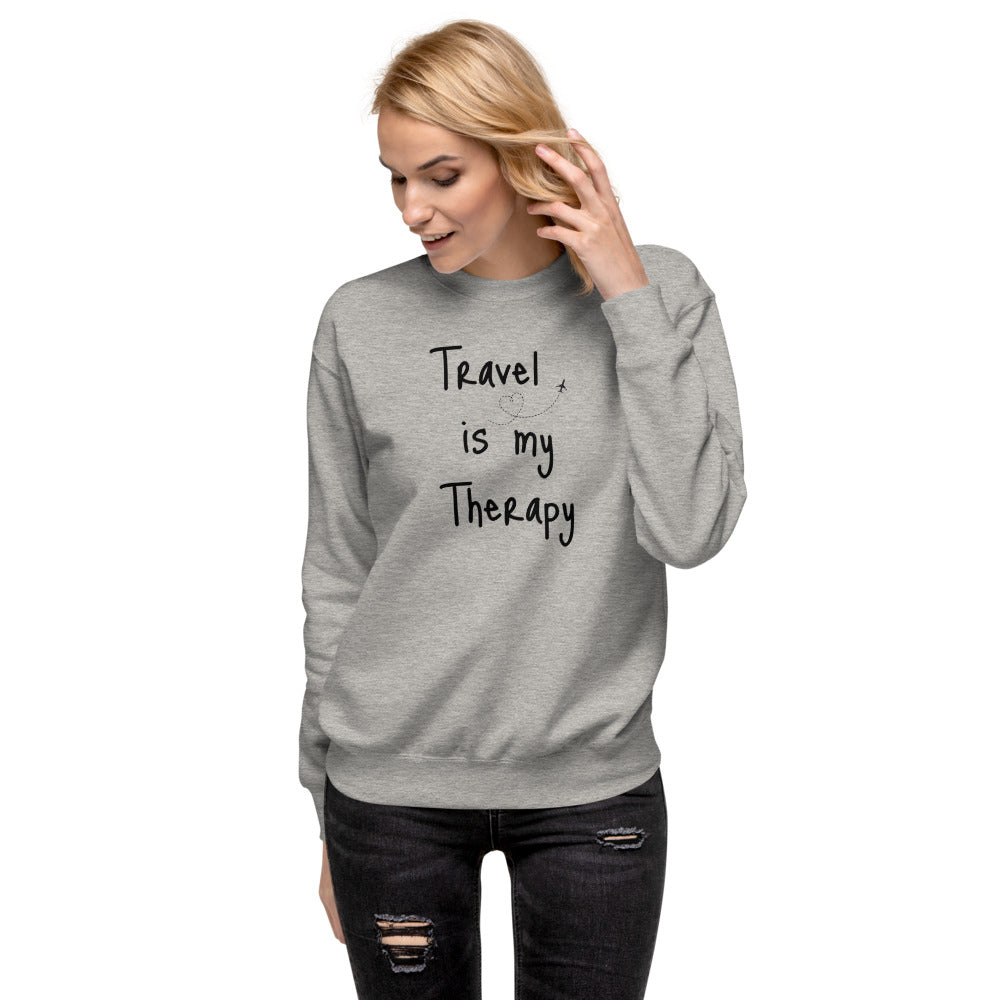 Travel is my Therapy Unisex Fleece Pullover (Adults)