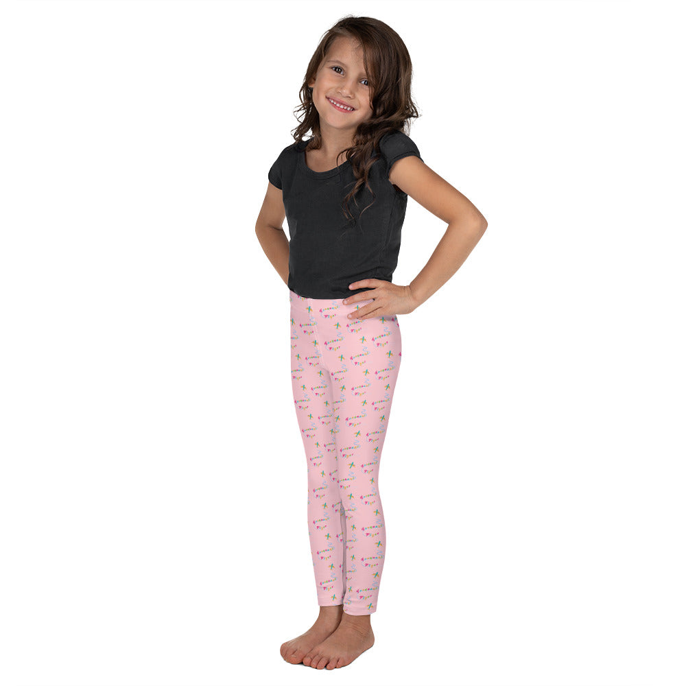 Frequent Flyer Kid's Leggings (pink)
