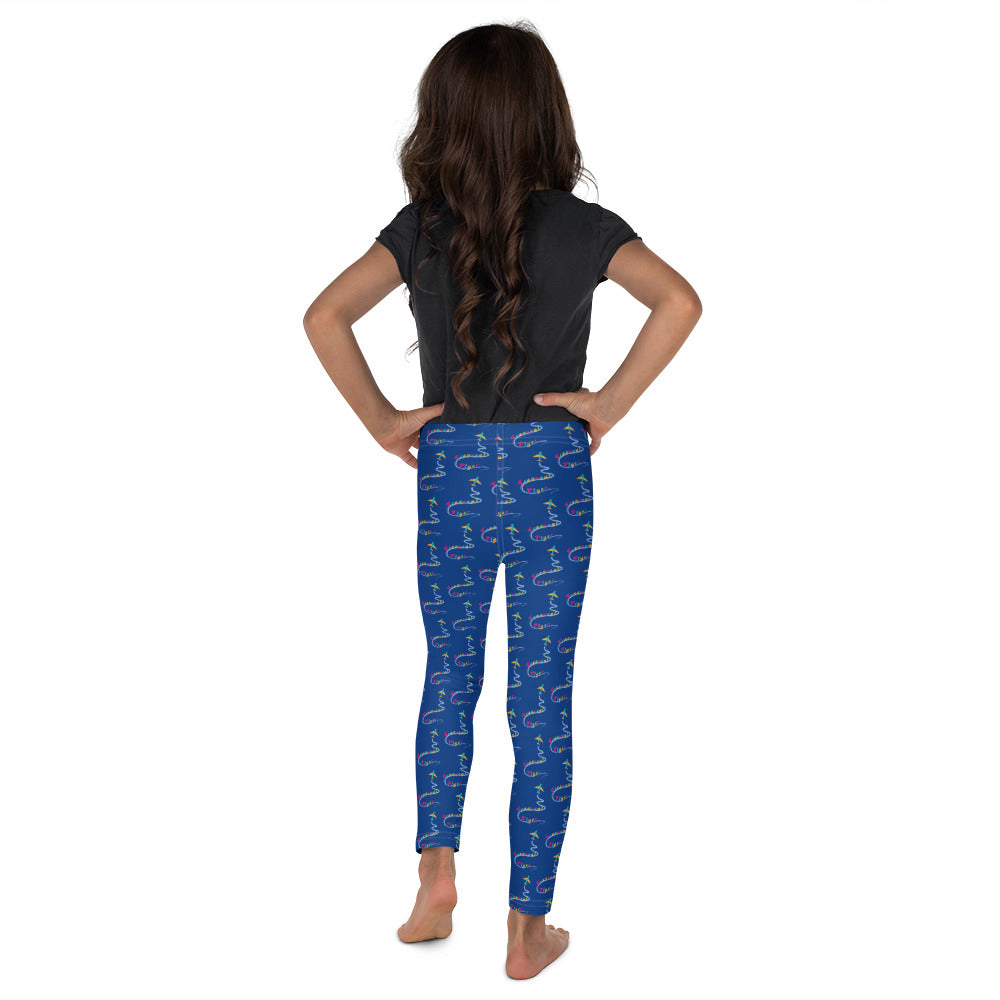 Frequent Flyer Kid's Leggings (blue)