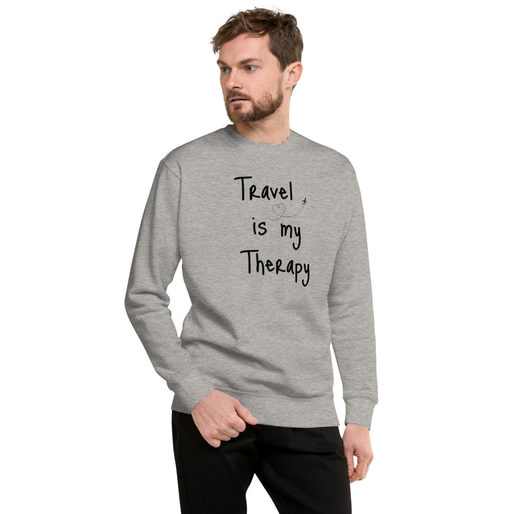 Travel is my Therapy Unisex Fleece Pullover (Adults)