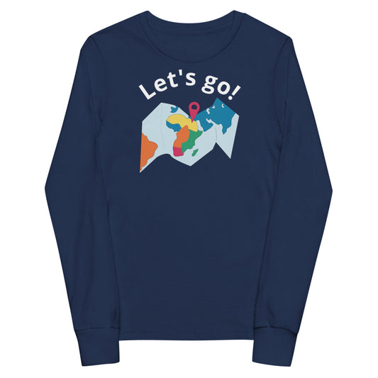 Let's Go!  Youth long sleeve tee