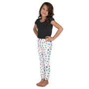 Passport Stamps Frequent Flyer Kid's Leggings (white)