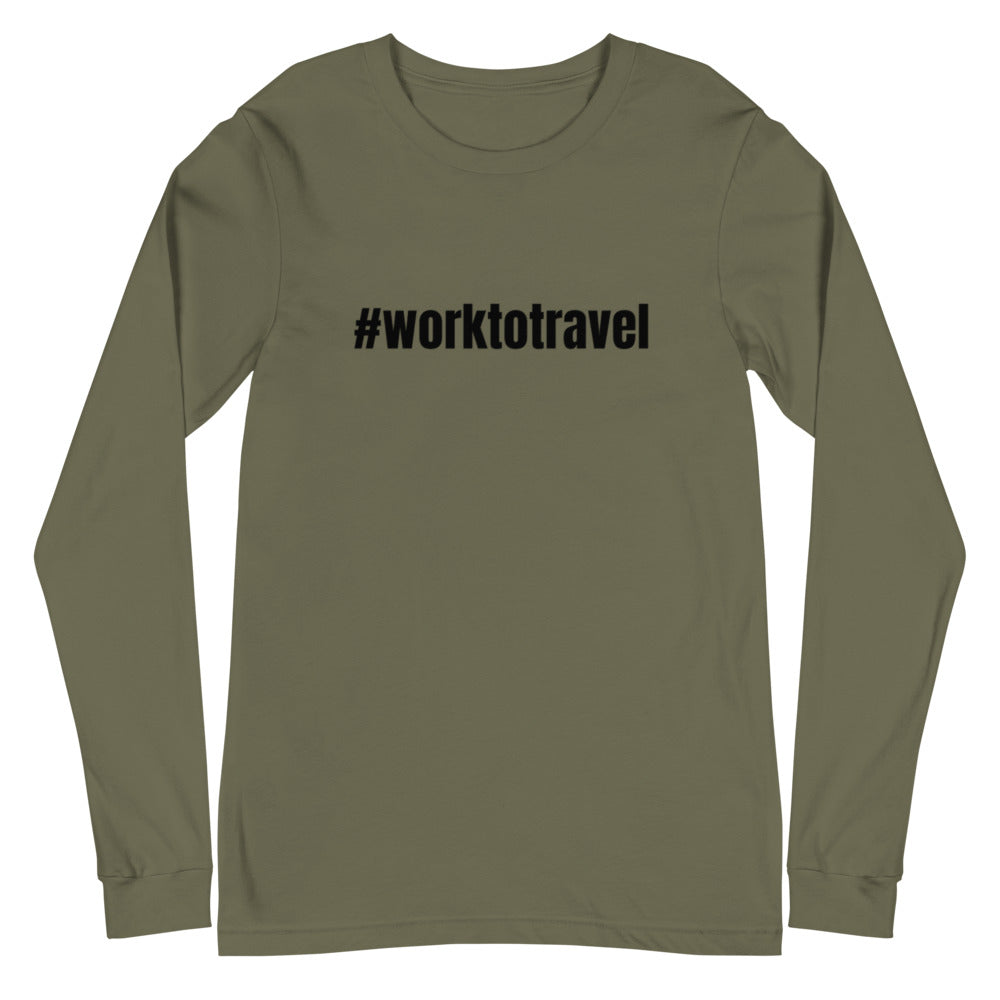 Work to Travel Unisex Long Sleeve Tee (Adult)