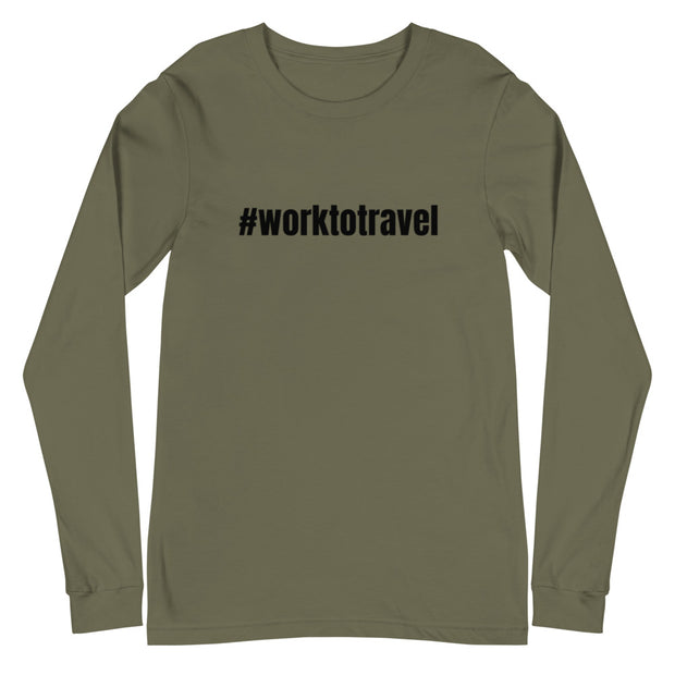 Work to Travel Unisex Long Sleeve Tee (Adult)